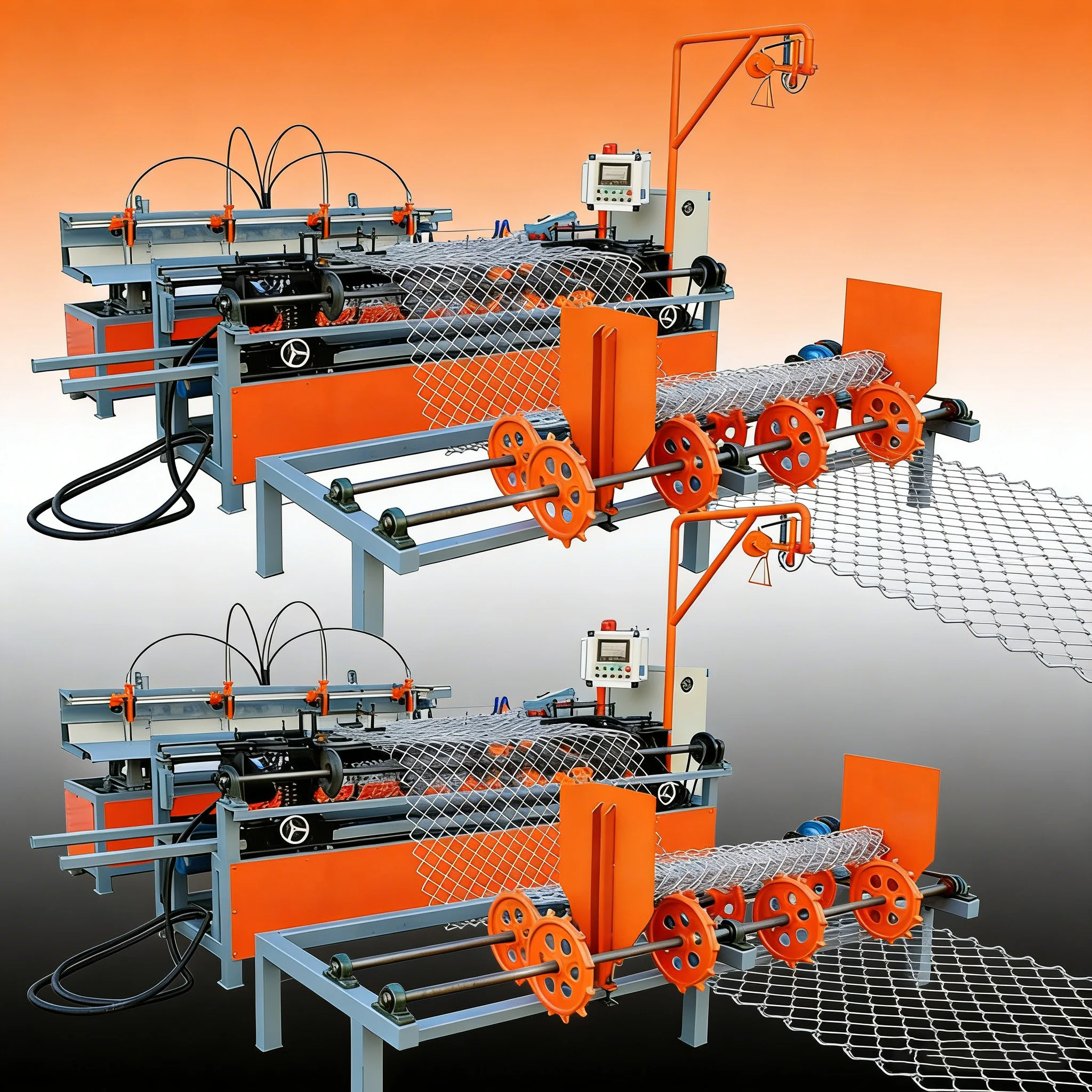 Heavy Duty Wire Mesh Machine 3-5mm Chain Link Fence Weaving Looper for Construction Sports Field Fence Customized