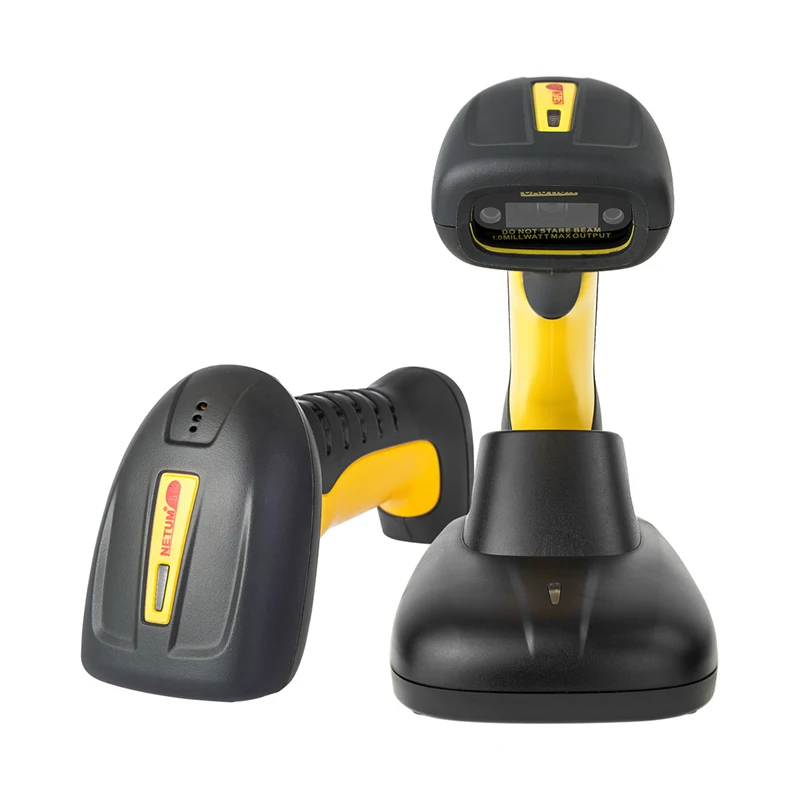 NETUM NT-1200 Wireless 2D QR 1D Bar Code Reader Industrial Blue Tooth Barcode Scanner With Charging Dock