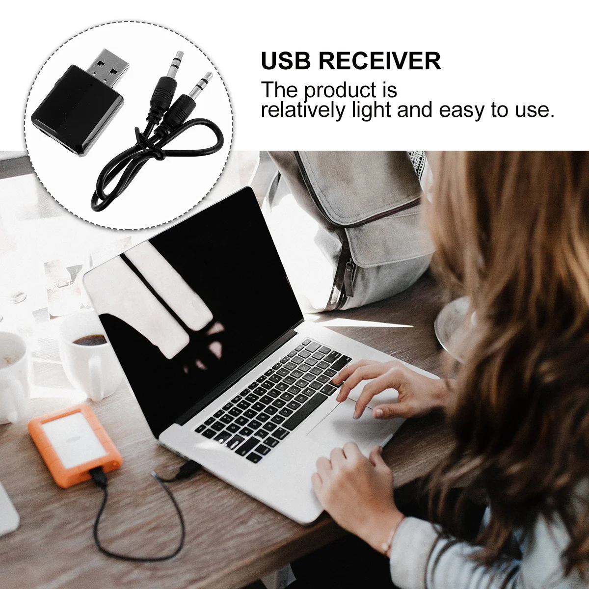 

Wireless Audio Adapter 5.0 Usb Receiver For Pc Laptop Cd Player Headphones 3 In 1 Transmitter Mode