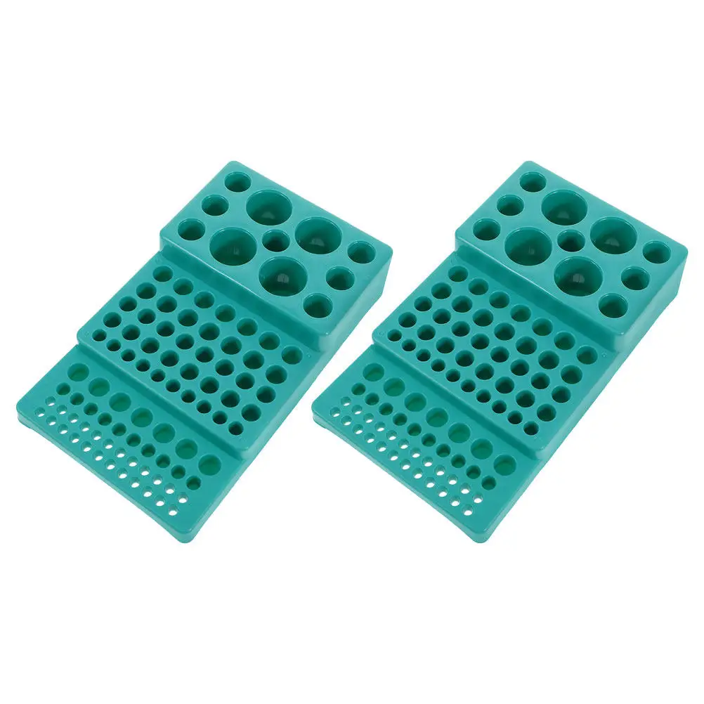 2Pcs Portable Plastic Test Tube Rack Trapezoidal Design Centrifuge Tube Holder for 4-28mm Test Tubes Laboratory Use