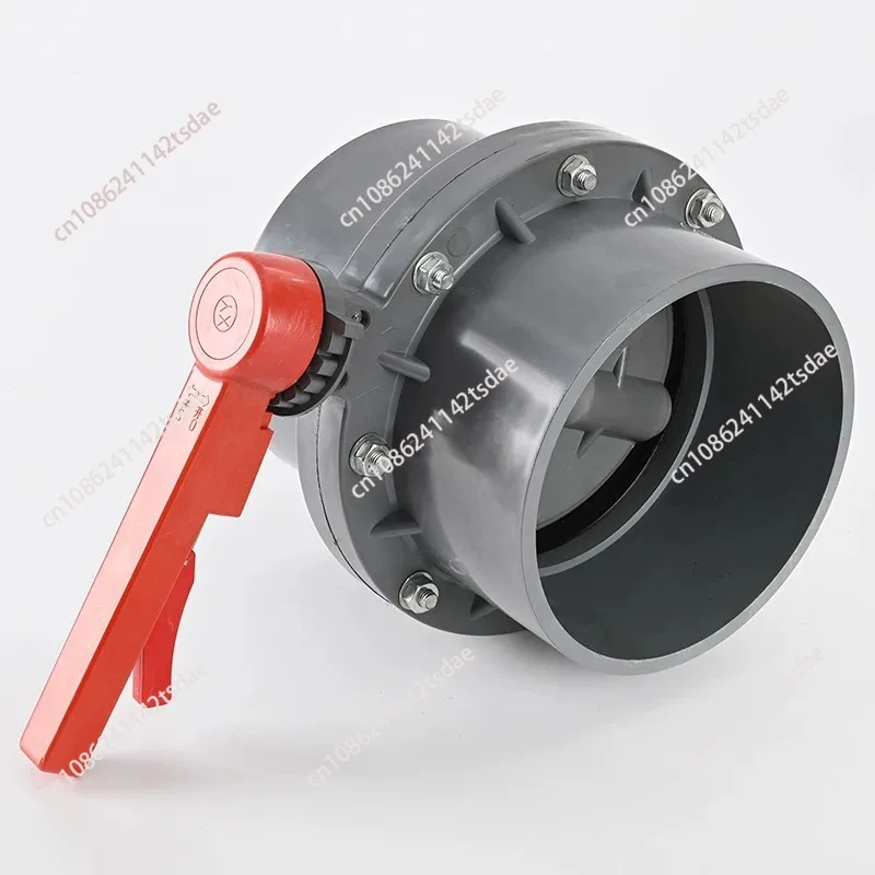 PVC Butterfly Valve Socket Type Disc Valve DN 200 MM Irrigation Butterfly Valve Plastic One-piece Butterfly