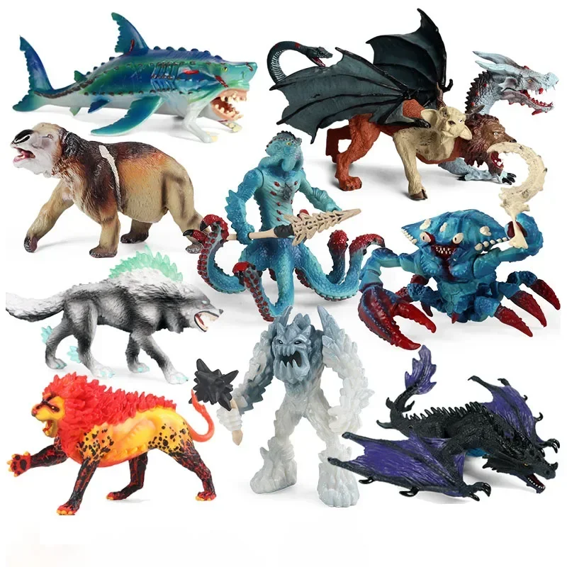 Simulation Dinosaur Warcraft Demon Dragon Flying Dragon Model Decor Toys Animal Action Figures Kids Cognitive Educational Aids