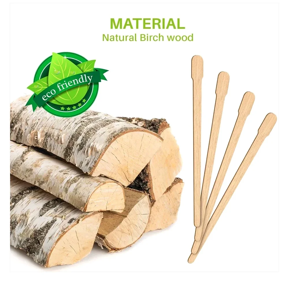 100PCS Depilation Spatula Waxing Tool for Face Eyebrows Beauty Care Disposable Wooden Hair Removal Sticks for Women