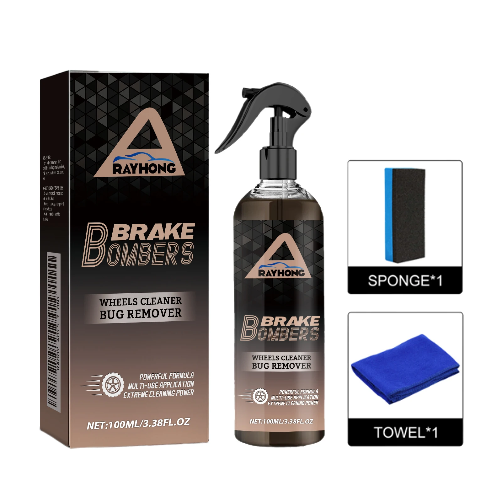 Automotive Brake Cleaner Wheel Rim Quick Dust Rust Remover Anti-Corrosion Brake Polishing Refurbishing Car Component Maintenance