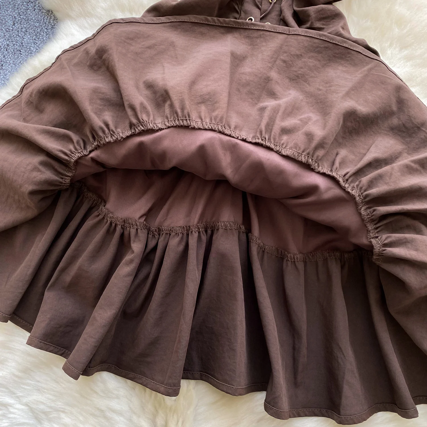 Alças Vintage feminino Vestido de babados, Bandagem, Em camadas, Sexy, Curto, Rua alta, Moda coreana, Streetwear, Elegante, Roupa de verão