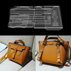 1Set Handmade Crossbody Bag Backpack Clear Acrylic Template Leather DIY Pattern Sewing Pattern S/L