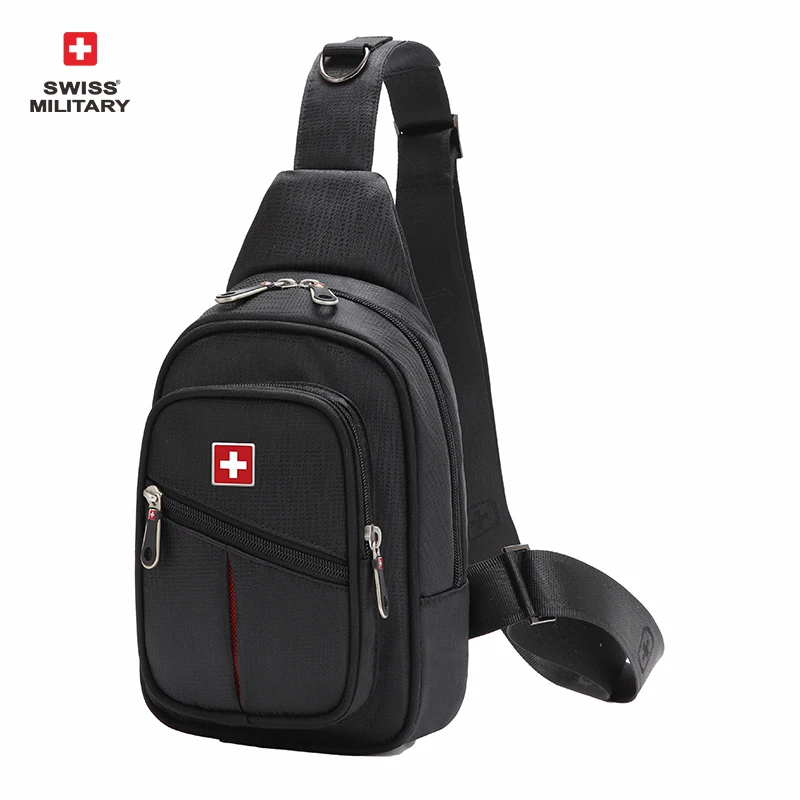 SWISS-Sac de poitrine imperméable pour hommes, sac à bandoulière, sac à bandoulière durable, loisirs de plein air, grand espace, pratique, initié, mode