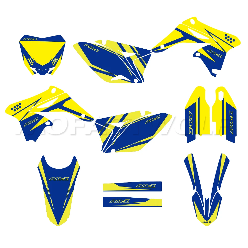 

Motocross Deco Stickers Graphics Decals Background Kits Fit for Suzuki RMZ 250 RMZ250 2010 - 2018 2011 2012