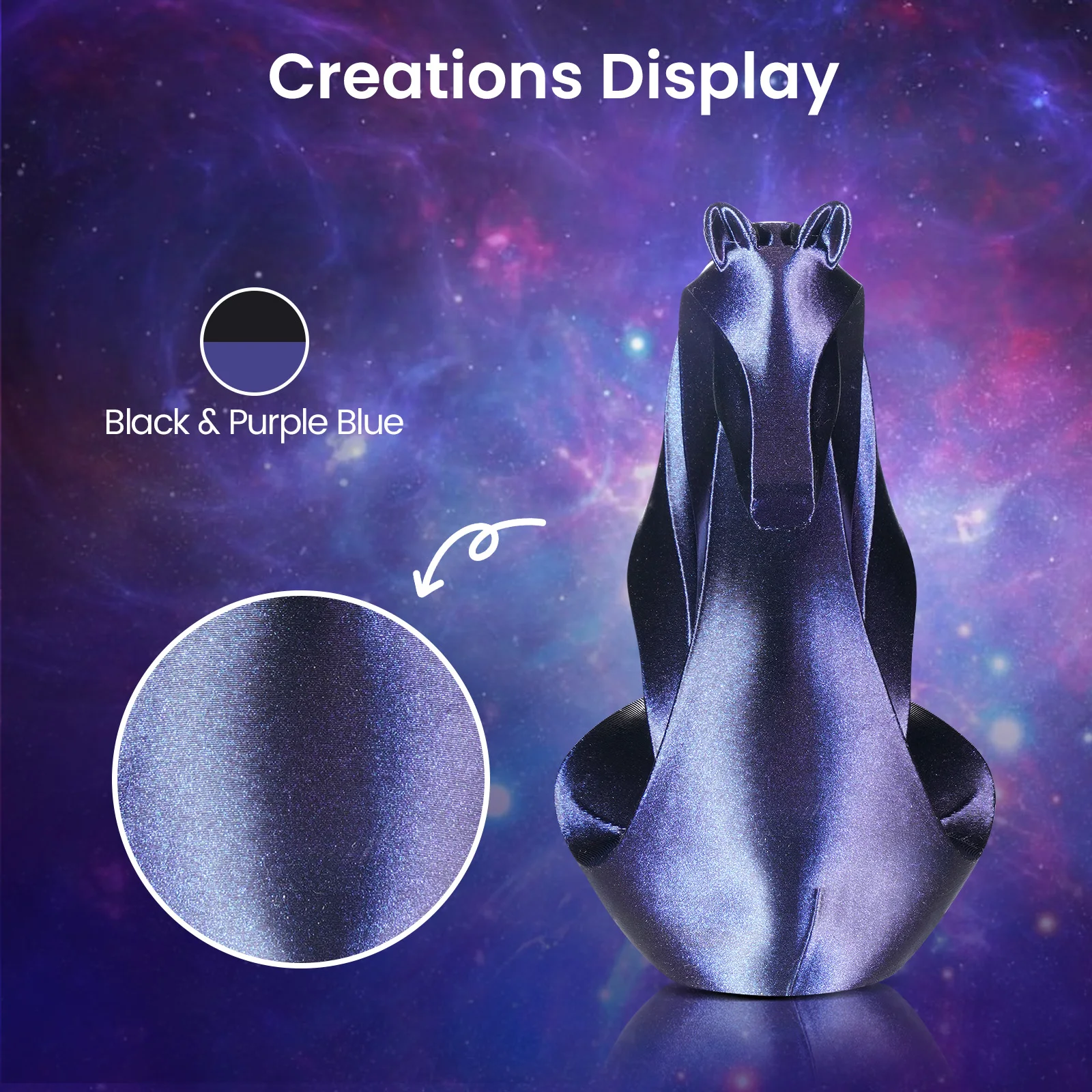 ERYONE 1KG Burnt Dual Color PLA Filament 3D Printer 1.75mm +/- 0.03mm, Glitter PLA Filament 1KG/Spool