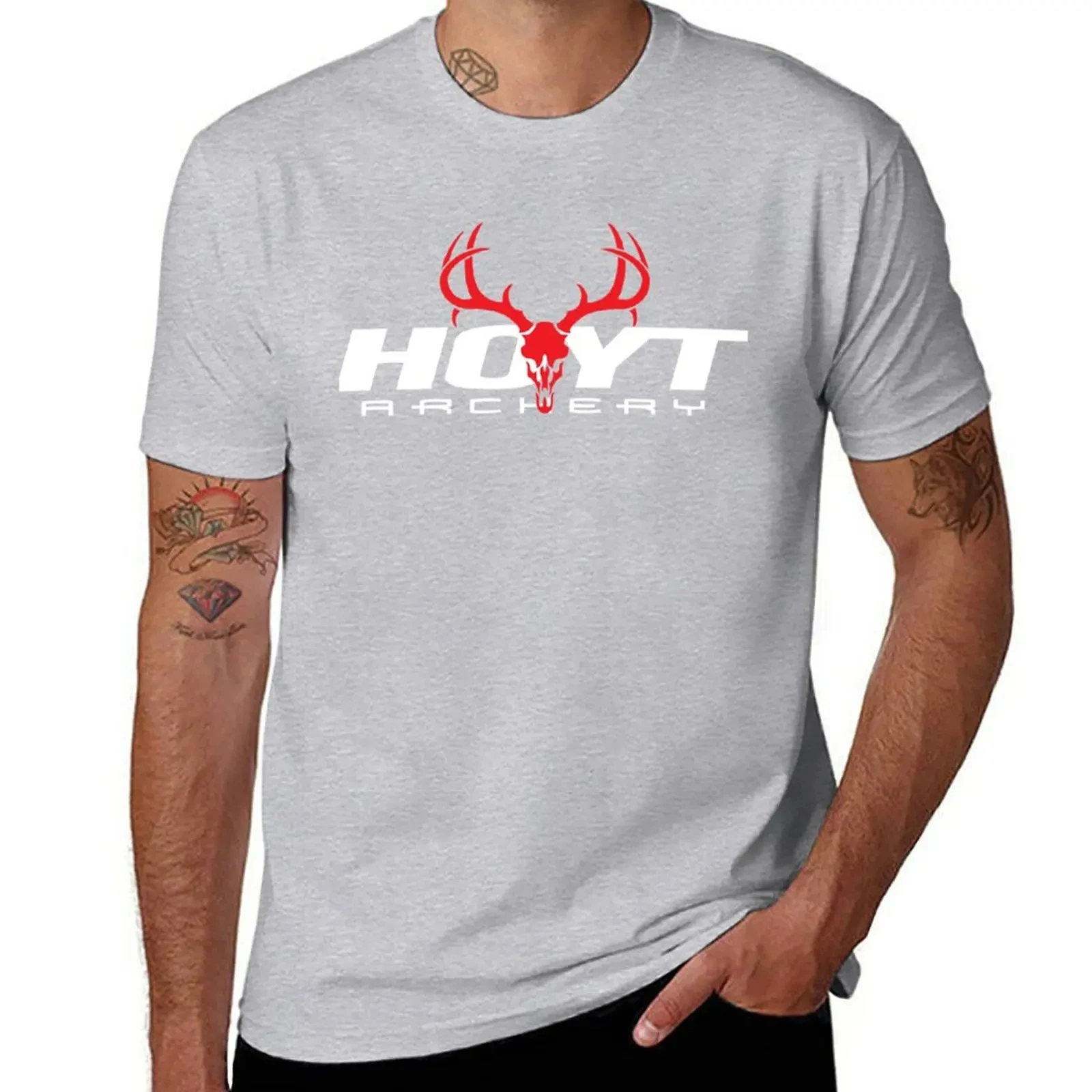 New HOYT ARCHERY LOGO BOW ARROW Graphic Print Classic Short Sleeves T-Shirt Aesthetic Clothing  t shirts Men\'s Clothing