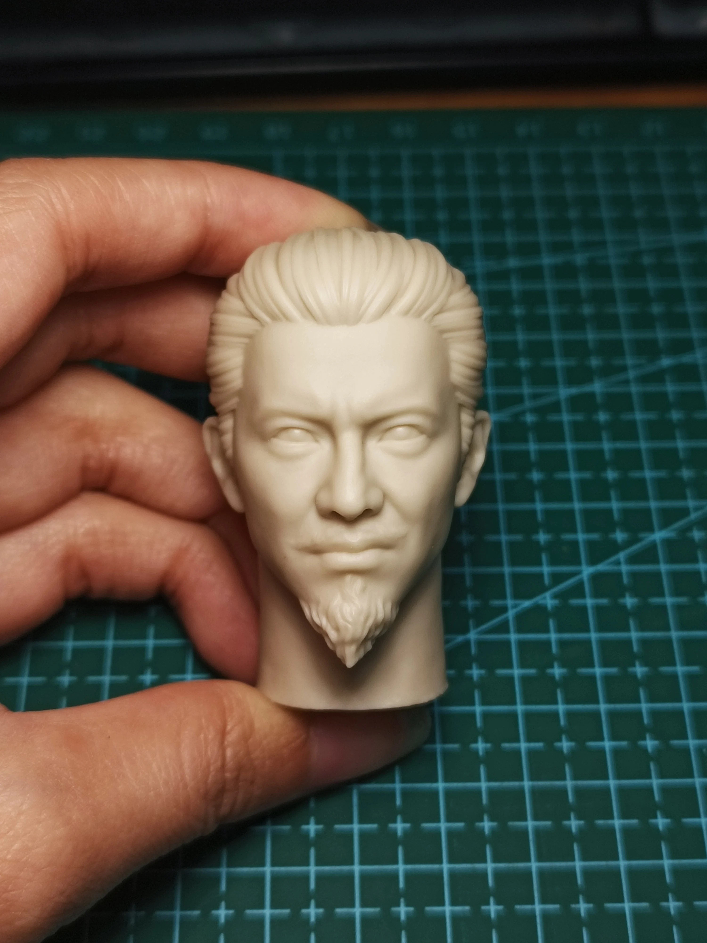 1/6 Bilancia Antico Samurai Giapponese Maschio 3D Testa Intagliare Modello di Bambola Giapponese Per 12 "Soldato Action Figure Giocattoli