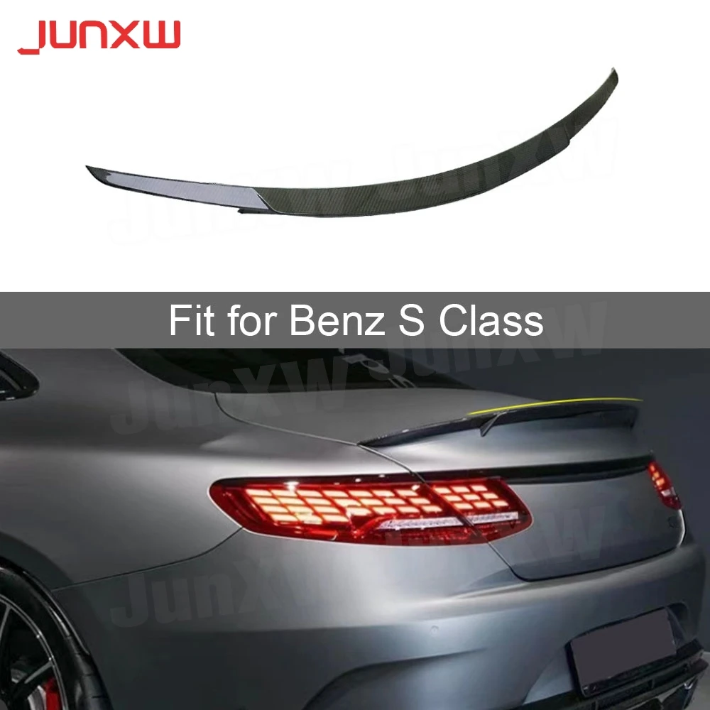 

Carbon Fiber FRP Rear Trunk Lip Spoiler for Benz S Class W217 C217 S63 S65 AMG Coupe 2014-2019 Rear Boot Spoiler Car Styling