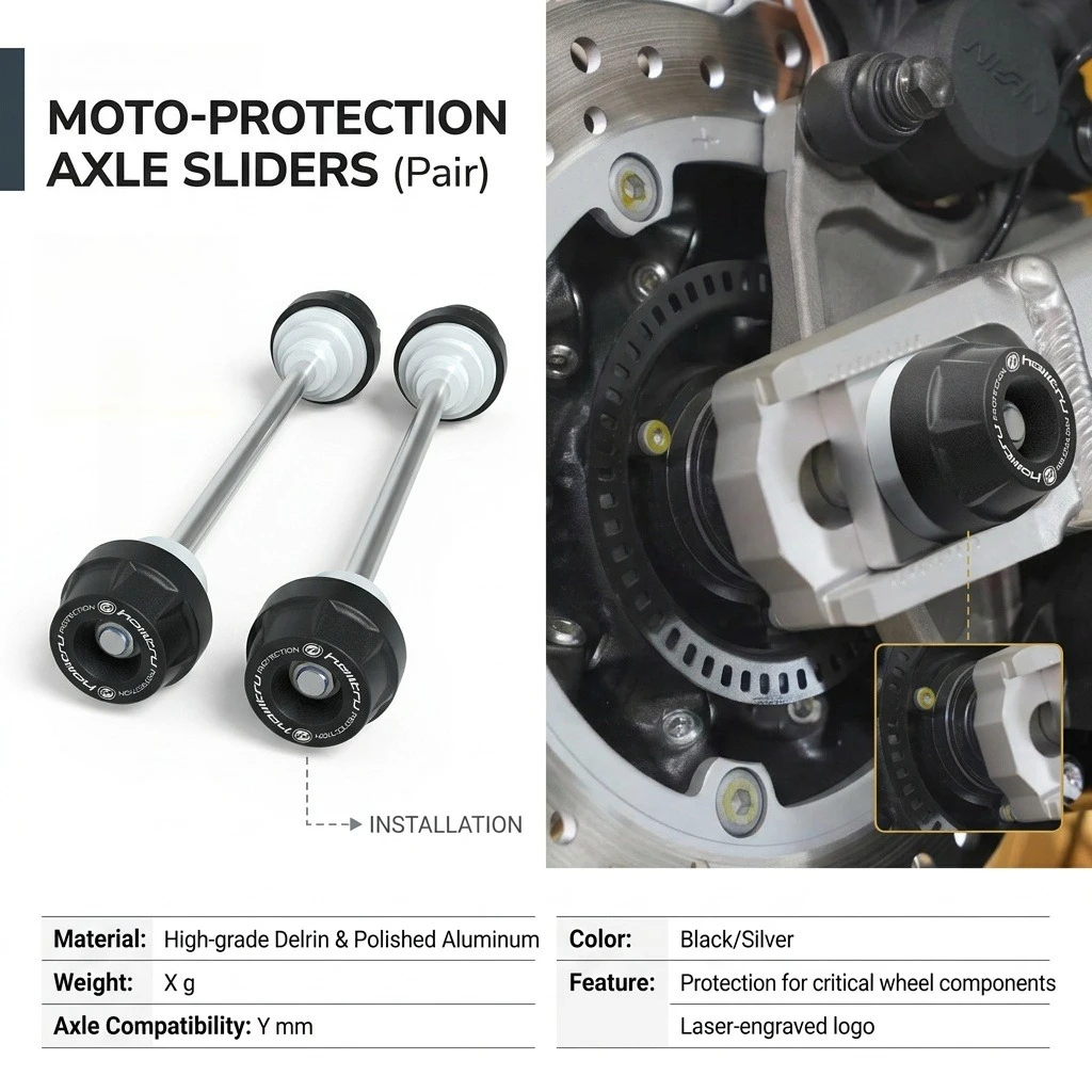 Motorcycle Spindle Bobbins Protection Cover Set for HONDA CRF450 CRF 450 2014-2019