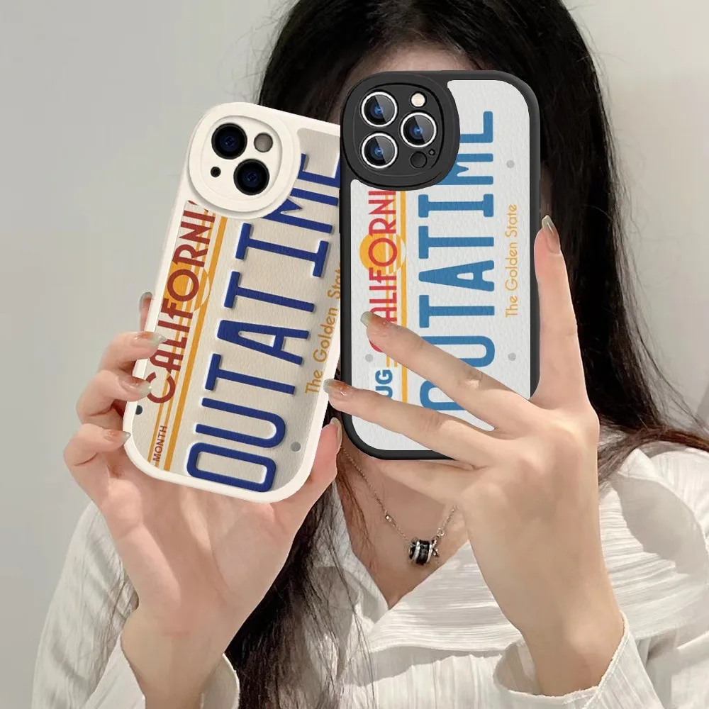 

Retro Funny License Plate Number Car Phone Case Hard Leather For iPhone 14 13 12 Mini 11 14 Pro Max Xs X Xr 7 8 Plus Fundas