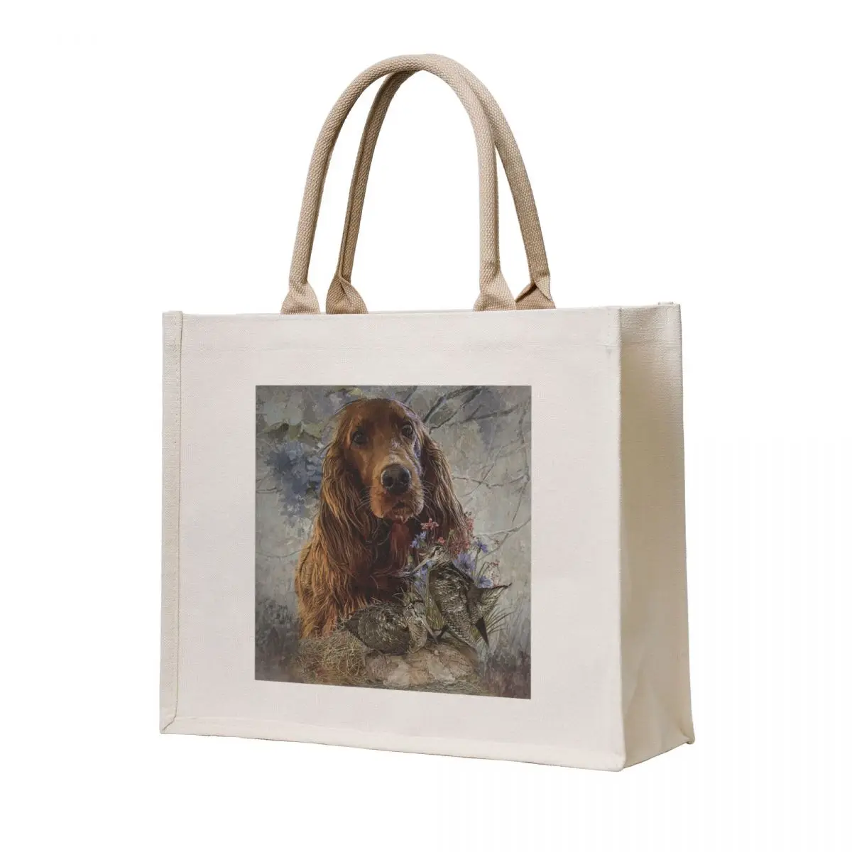 Irish Setter with woodcock Tote Bag canvas shopping bag tote bag Cloth