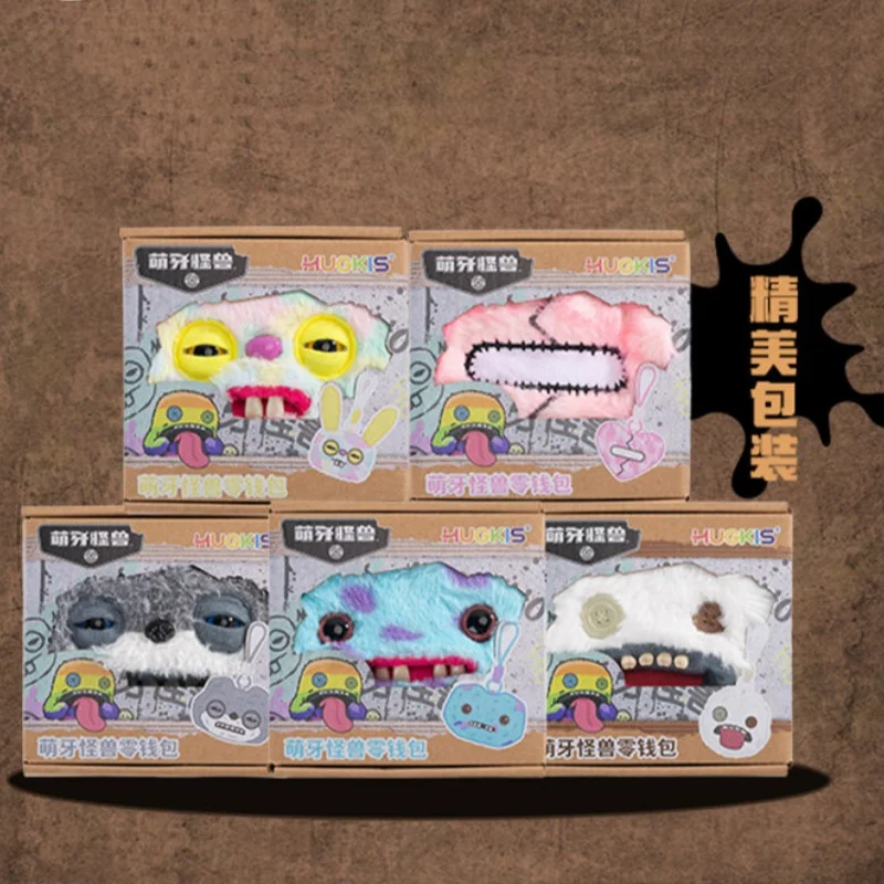 En stock – Authentique Fuggler – Monstre amusant et moche – Pendentif en peluche de 13 cm – Adorable monstre dentu – Porte-monnaie – Sac pour écouteurs – Jouet – Merchandise pour fans
