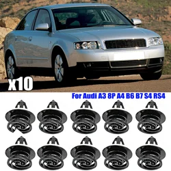 10Pcs Interior Door Card Fastener Trim Panel Clip Fixing Rivet For VW Audi A3 8P1 8PA A4 8E2 8E5 8EC 8ED B6 B7 S4 RS4 Quattro