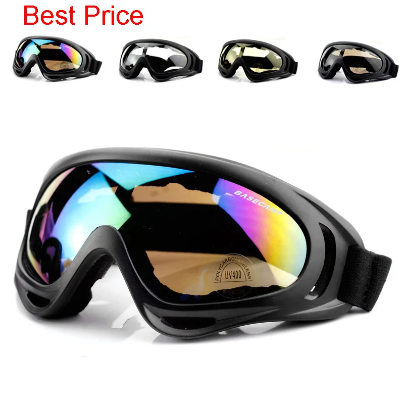 

100Pcs Outdoor Goggles Riding Motorcycle Sports Goggles X400 Windbreak Fans Tactical Equipment Ski Glasses