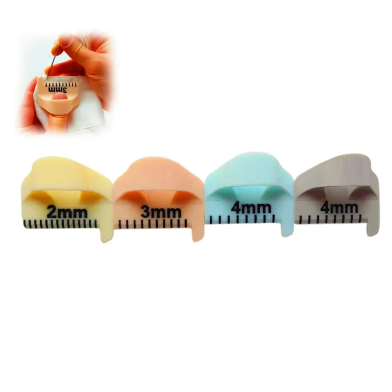 ABRE-Sewing Finger Ruler 4Pcs Mini Sewing Measuring Gauge DIY Stitching Kit For Consistent Stitches Sewing Tools