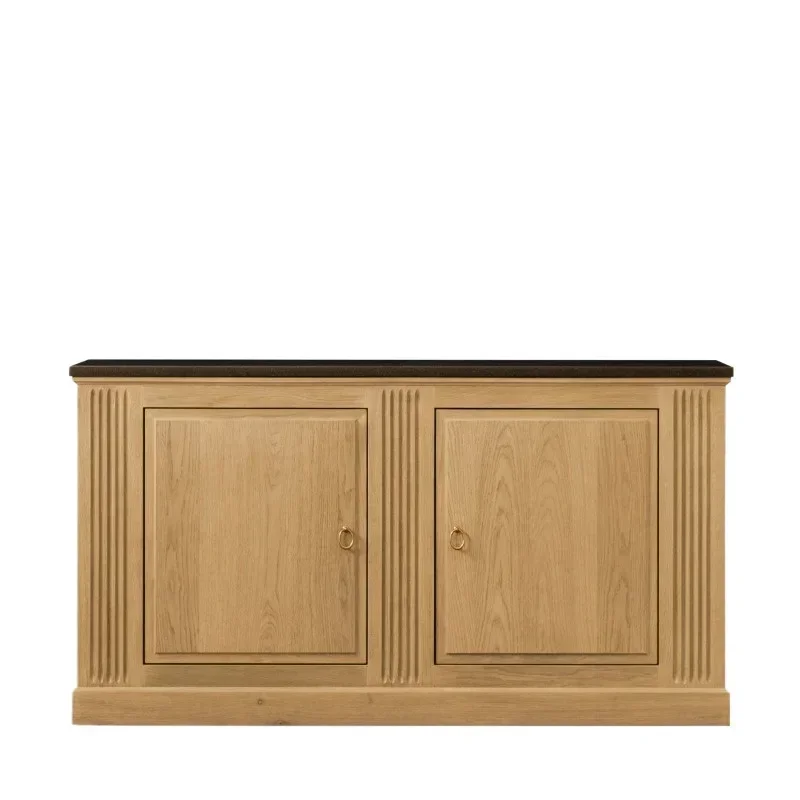American solid wood retro chest French high-end double door storage bedroom storage cabinet
