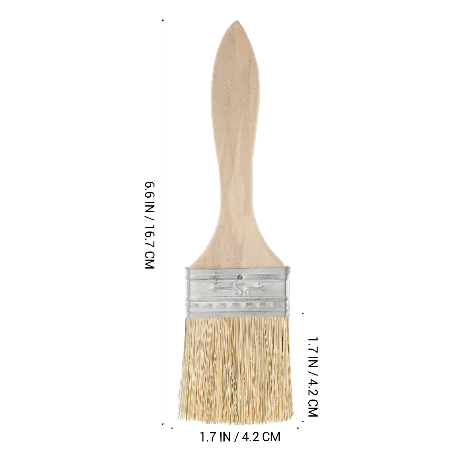 10Pcs Oil Paint Brushes Thickened Wood Handle Multipurpose Brush for Painting Walls Furniture Grilling Baking Pastry Basting