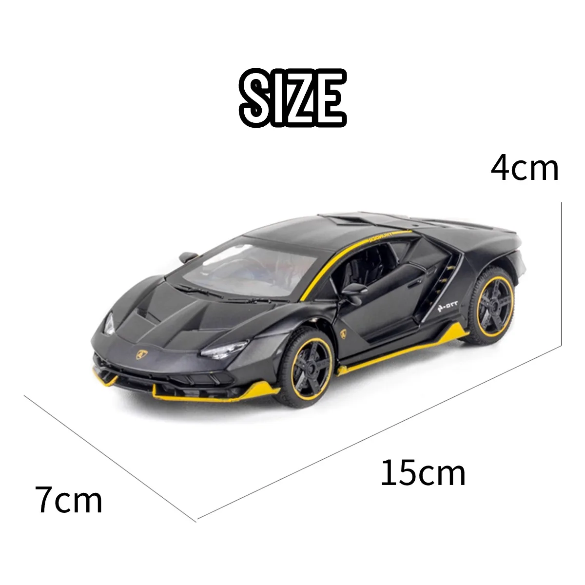 1:32 Lamborghini Aventador LP770-4 Pullback Car Toy with Lights Engine Sound, Scale Diecast Car Model Replica Kid Boy Play Gift