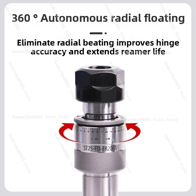 High precision adjustable radial 360 ° high pressure resistant floating reamer bar handle centering machine