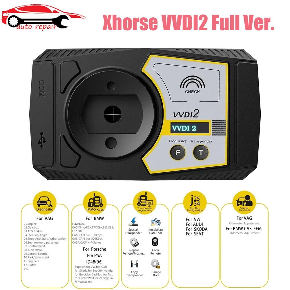 

V7.3.5 Xhorse VVDI2 Full Version with OBD48+96bit 48-Clone+MQB+FEM/BDC for BMW with 13 Authorization Included