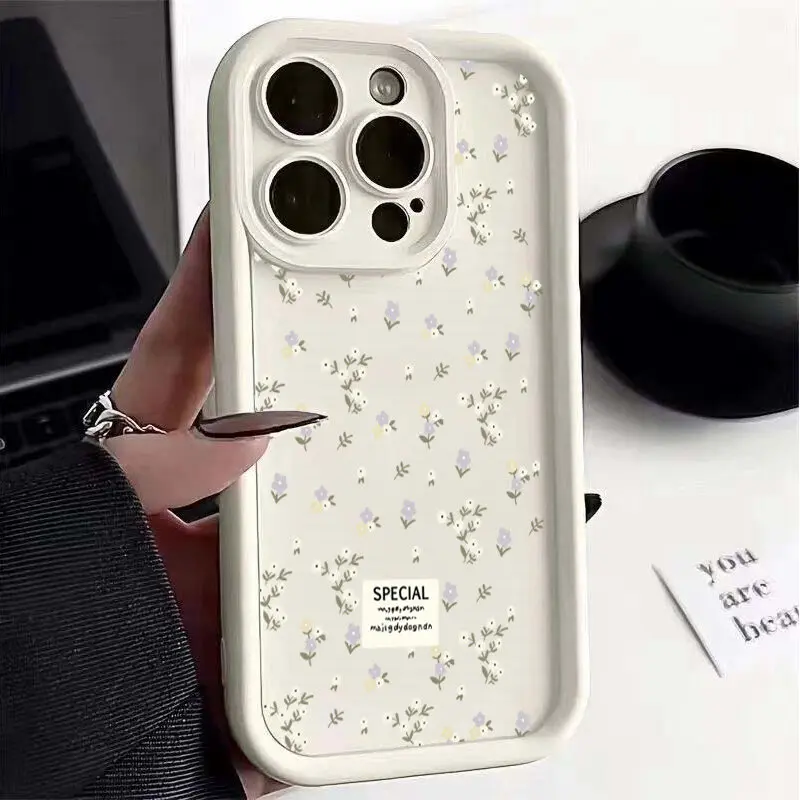 White Small Fragments Phone Case For OPPO Reno 12F 11F 10 5G 11 12 Pro 8T 6 8 Reno 7 4G 5 6 Lite A79 A78 A58 A77 A57 A98 A38 A18