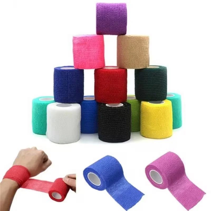 10 Rolls Athletic Wrap Tape Self Adhesive Elastic Bandage Sports Protector Knee Finger Wrist Pet Shoulder Tattoo Accessories