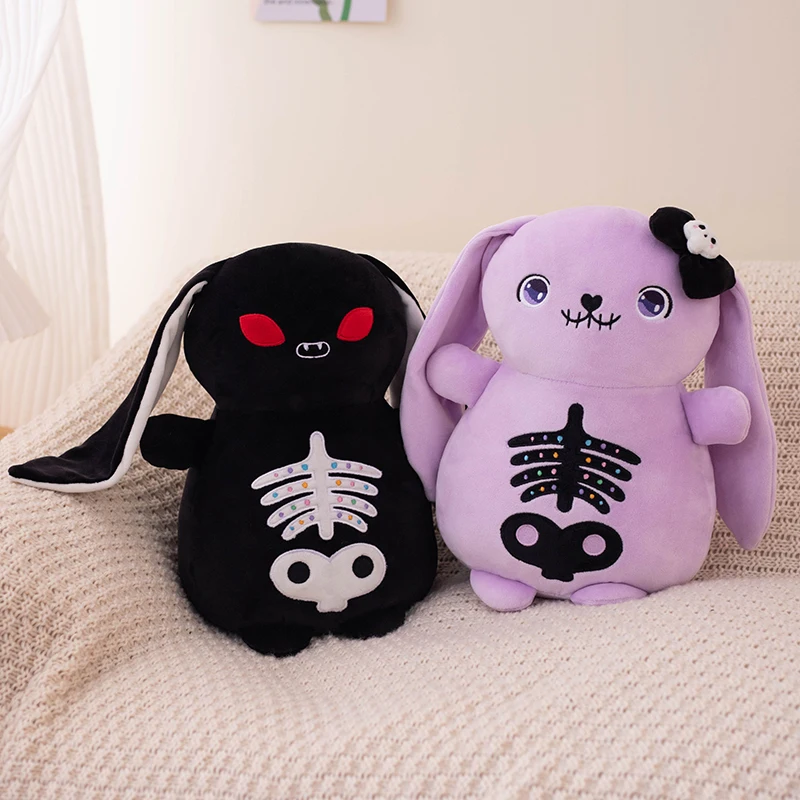 ZU 22/30 cm Gruseliger Goth Hase Plüsch Weiche Puppen Horror Plüschtier Tier Emo Kaninchen Spielzeug Halloween Geschenk Hallowmas Party Dekor – Detail 10