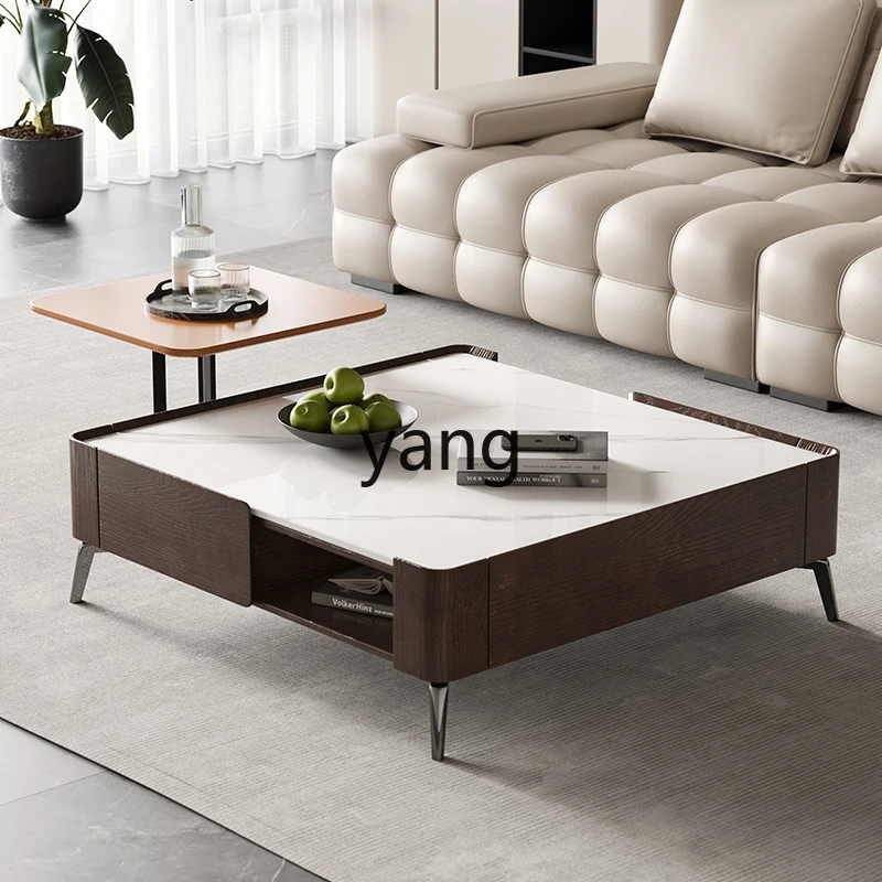

yhm Light Luxury Small Apartment Living Room Modern Minimalist Storage Coffee Table