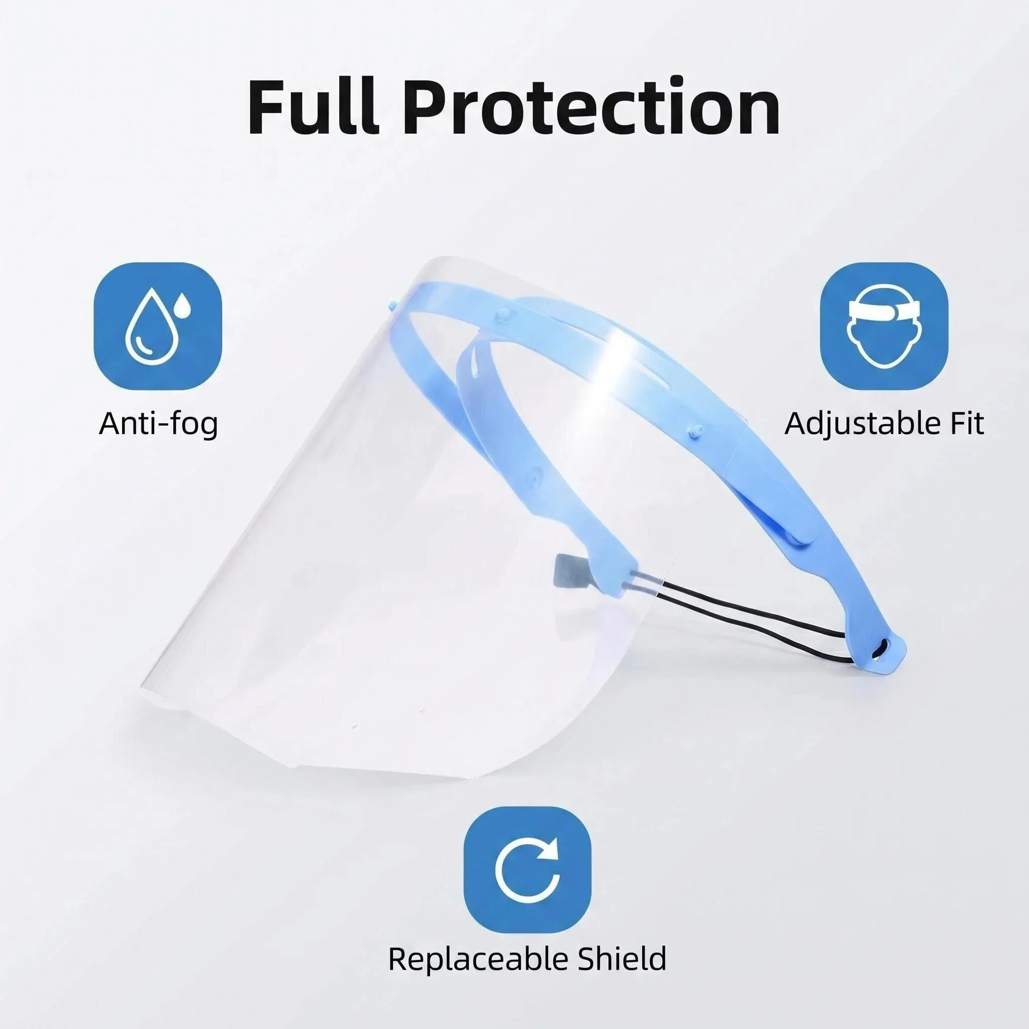 

Dental material Anti-fog mask Protective cover One shelf 10-piece screen protective goggles put on a spray headgear