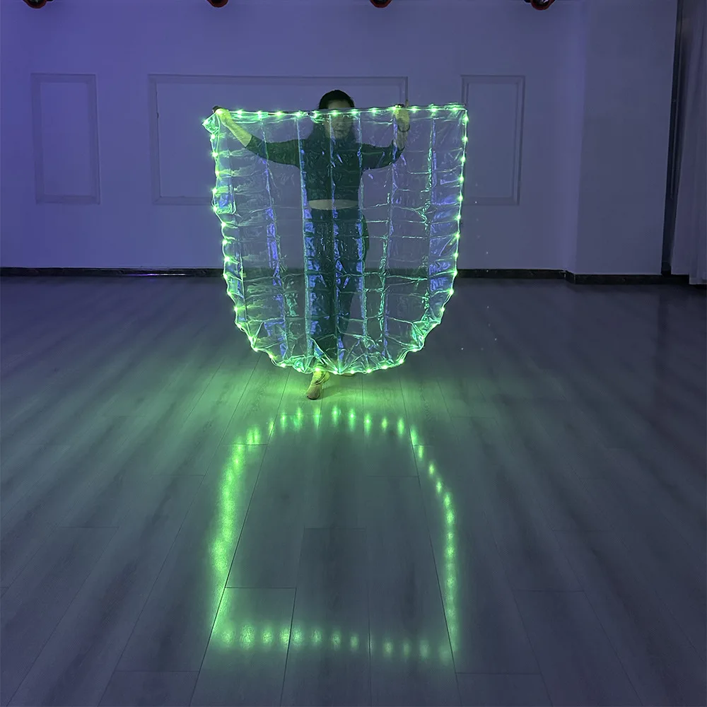 Banderas Led brillantes con palos, accesorios de baile para mujeres adultas, puesta en escena, Carnaval, Halloween, accesorios de práctica