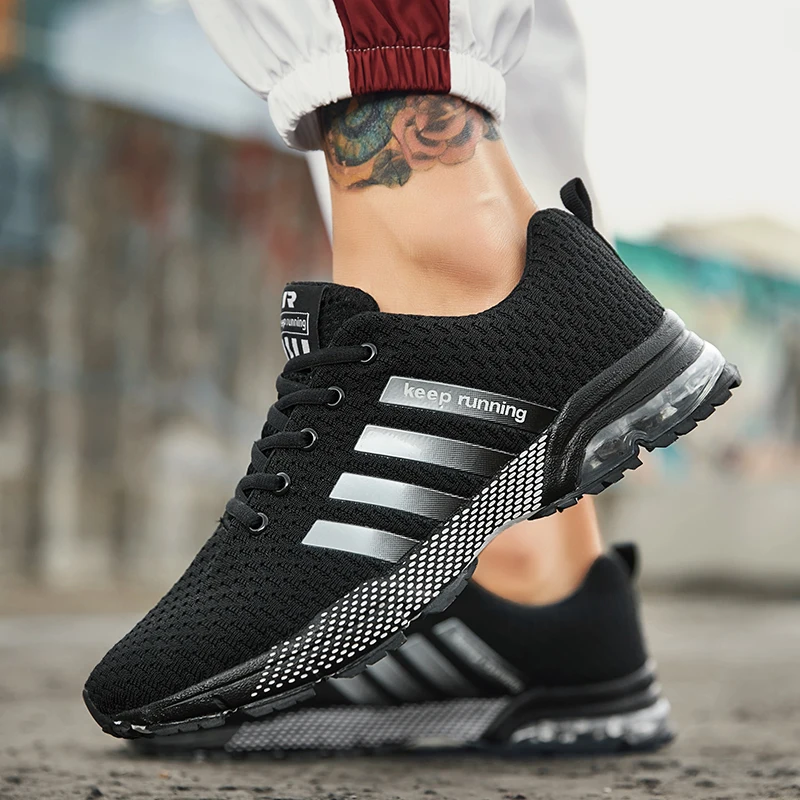 Sneakers for Men 2023 New Breathable Casual Comfortable Outdoors Running Shoes Thick Bottom Fashion Sports Mens Running Shoes