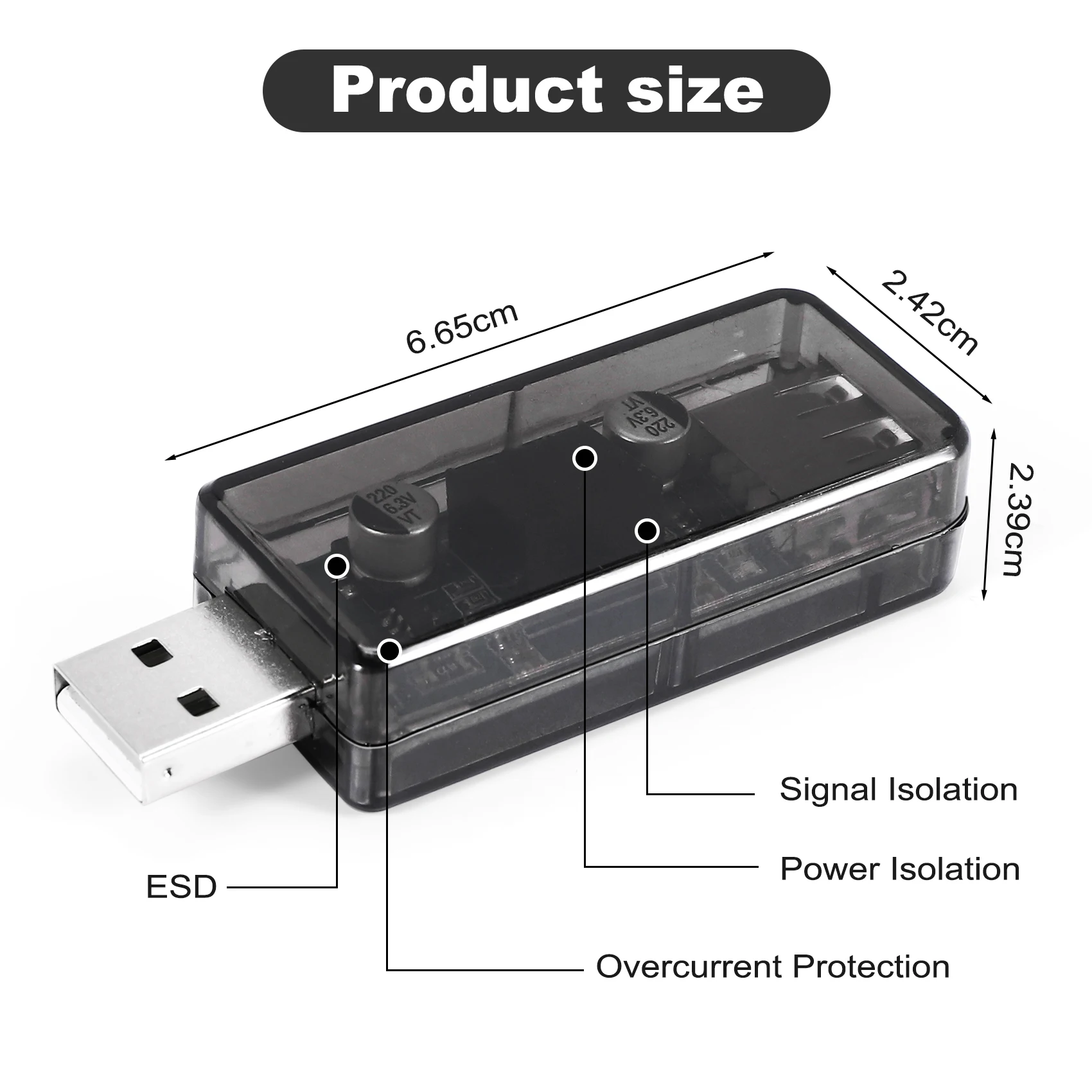 -A01R Adum3160 Digital Signal Audio Power Isolator Usb To Usb Digital Isolator