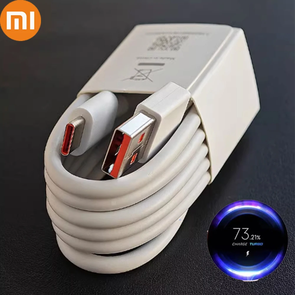 Xiaomi 120W USB Type C Cable Tipo 6A 67W Turbo Fast Charging Mi 15 14 13 Ultra 14T 13T Pro 12S Redmi Note 13 14 Pro+ Poco X7 X6