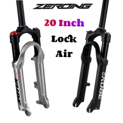 KUBE MTB Bicycle Air Suspension Fork 20 Inch Hard and Soft Adjustable With Lock Shock Absorber Fork Folding Bike BMX Small Wheel