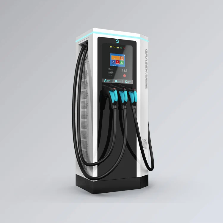 60Kw 120Kw DC Fast EV Charger With CCS Chademo And AC Type-2 Three Connectors Support Ocpp EV Fast Charging Station