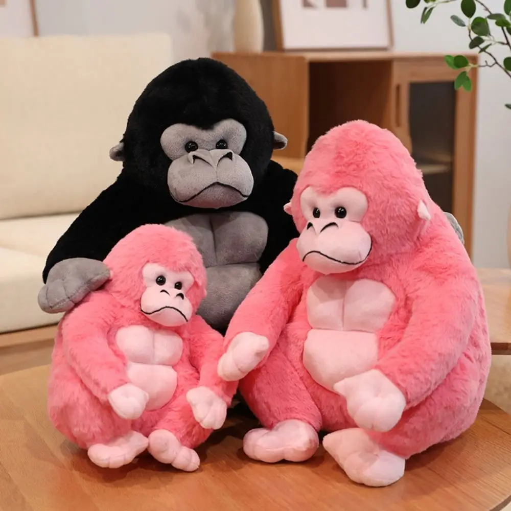 Chimpanzee Gorilla Plush Toy Stuffed Animal Pillow Toys Orangutan Stuffed Doll Simulation Soft Monkey Plush Doll Children