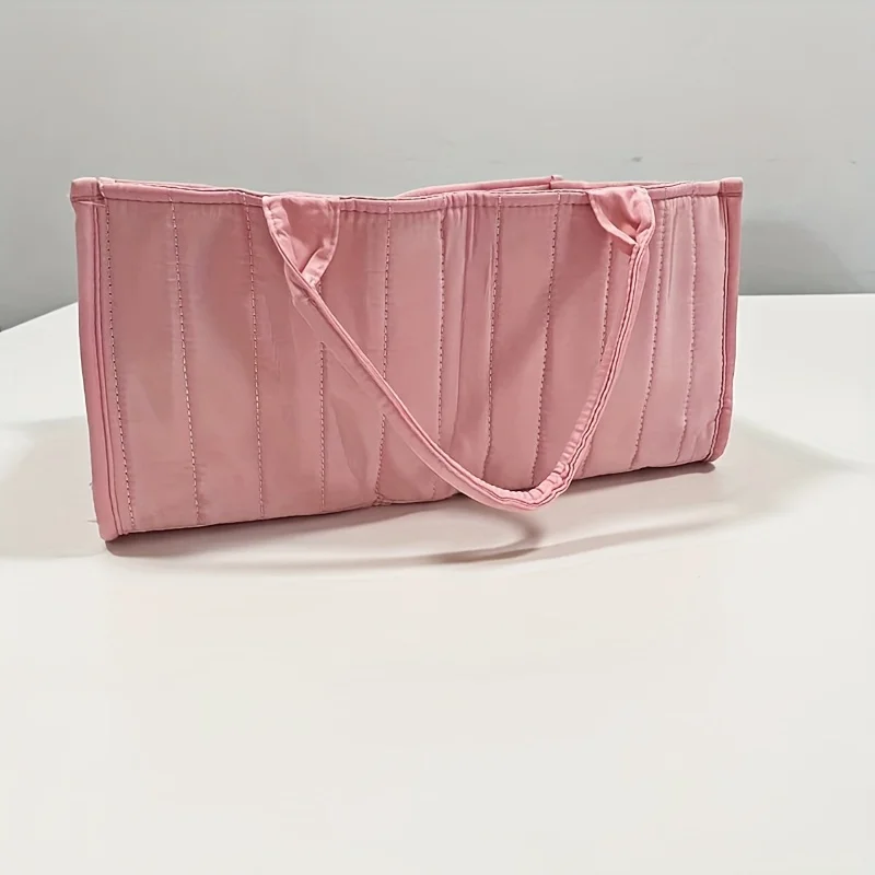 

1pc Random colorFoldable Diaper Storage Box - Adjustable Rectangular Handbag with Compartments, Portable Light Car Storage Box