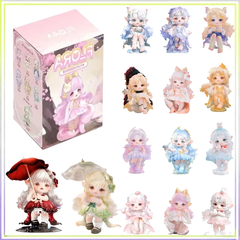 FLORA Reise in den Westen Traum Serie Blind Box Spielzeug Puppe Nette Anime Action Figur Ornamente Figuren Puppen Desktop Decor Geschenk