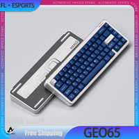 FL·ESPORTS GEO65 Mechanical Gamer Keyboard 3Mode 2.4G Bluetooth Wireless Keyboard RGB Backlit Customized Gaming Keyboards Gifts