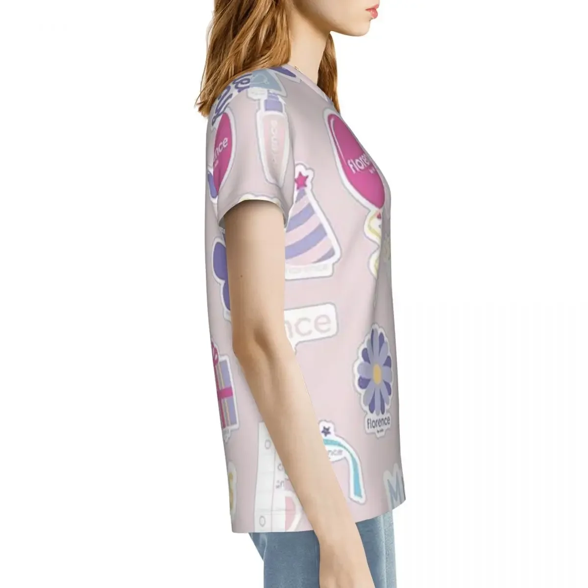 Florence By Mills Millie Bobby Brown T-Shirt for Women Crew Neck Streetwear T Shirts Women's Short Sleeve Summer Clothes Tops