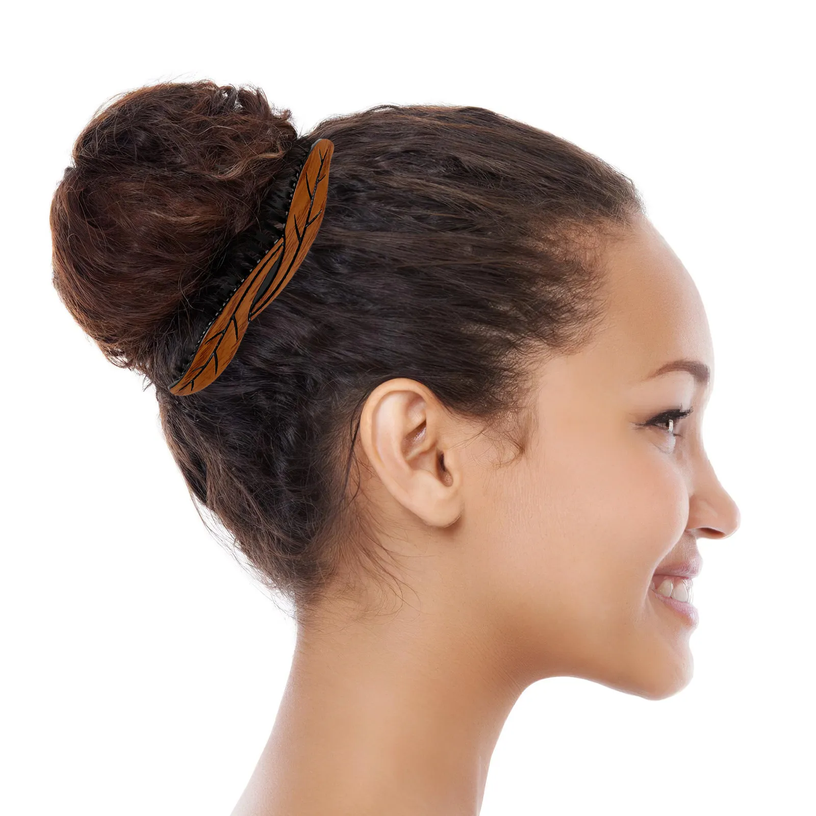 

8Pcs Leaf Hair Comb Set Smooth Teeth Hair Styling Comb for Bangs Chignons Updos Strong Hold Decorative Side