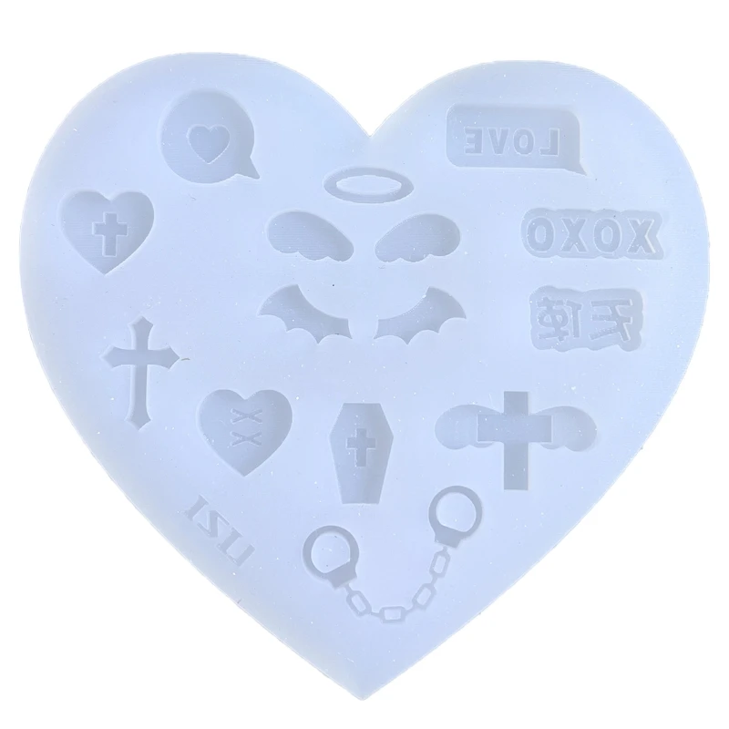 

Heart for Cross Silicone Mold Hollow Epoxy Shaker Fillings Silicone Molds Epoxy Resin Filler Mold for Quicksand Resin Dropship