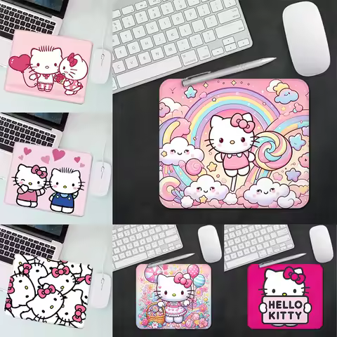 Pink cute Cartoon Hello Kitty Gaming Mouse Pad XS Small Mousepad For PC Gamer Desktop Decoration Office Mouse Mat Deskmat Rug
