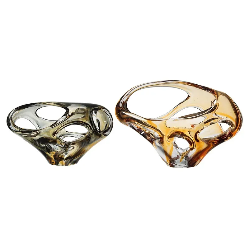 

Modern art Nordic light luxury interior living room decoration, crystal glazed glass craft ornament