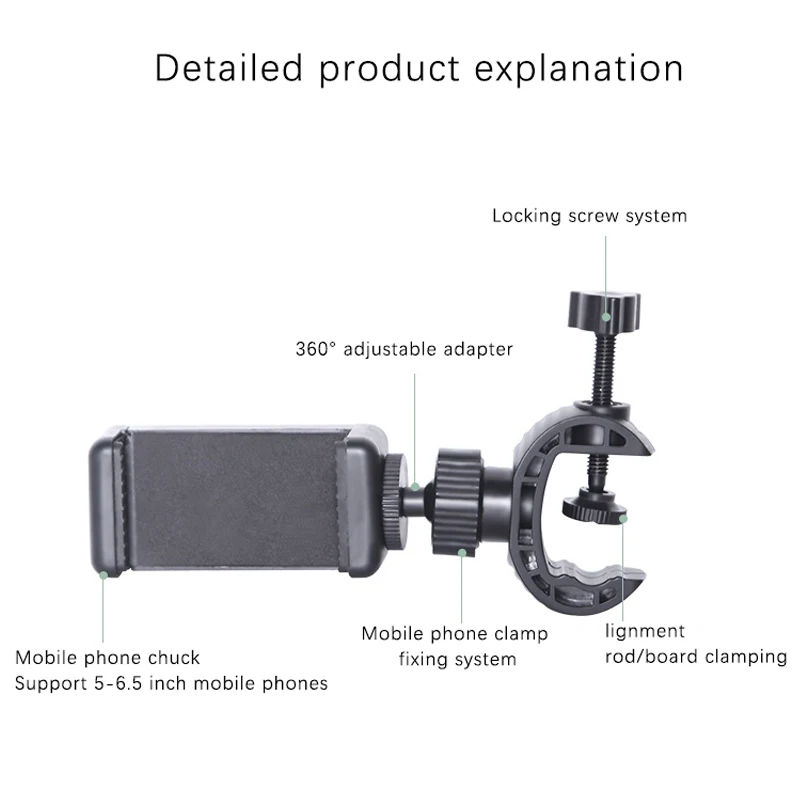 Telefon Halterung Mobile Handy Unterstützung Clip Für Alle Smartphones Telefon Halter Halterung Ständer Mikrofon Ständer Halterung Stativ – Detail 10