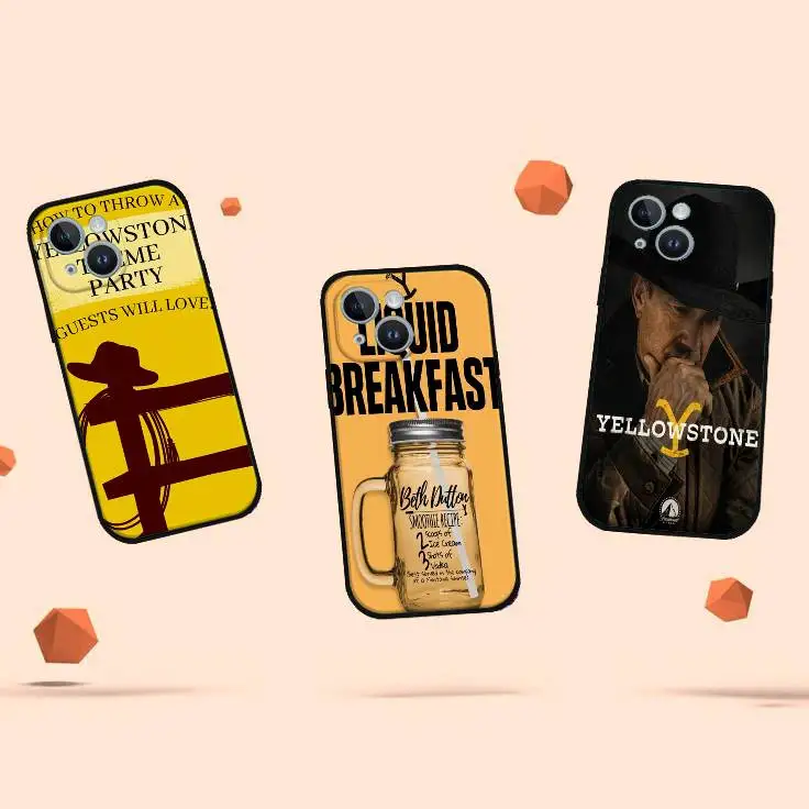 حافظة هاتف Yellowstone TV Show حافظة مضادة للصدمات لهاتف آيفون 17 11 13 15 14 16 Pro Max 12 Mini 7 8 Plus XR X XS غطاء هاتف غير لامع #6